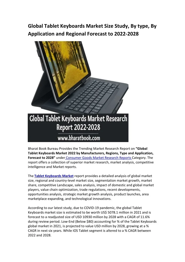 PPT Global Tablet Keyboards Market Research Report 20222028