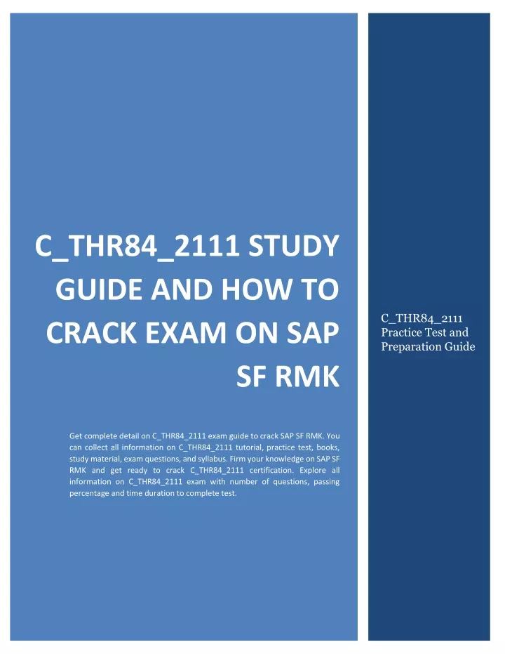 C-THR85-2111 Exam
