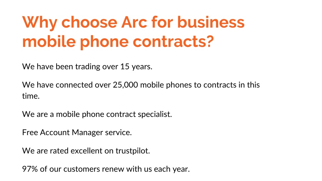 Business Mobile Phone Contracts