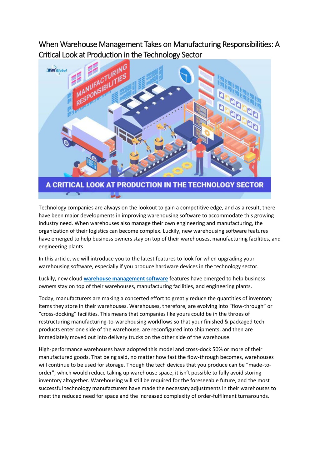 PPT When Warehouse Management Takes On Manufacturing Responsibilities   When Warehouse Management Takes When Warehouse L 