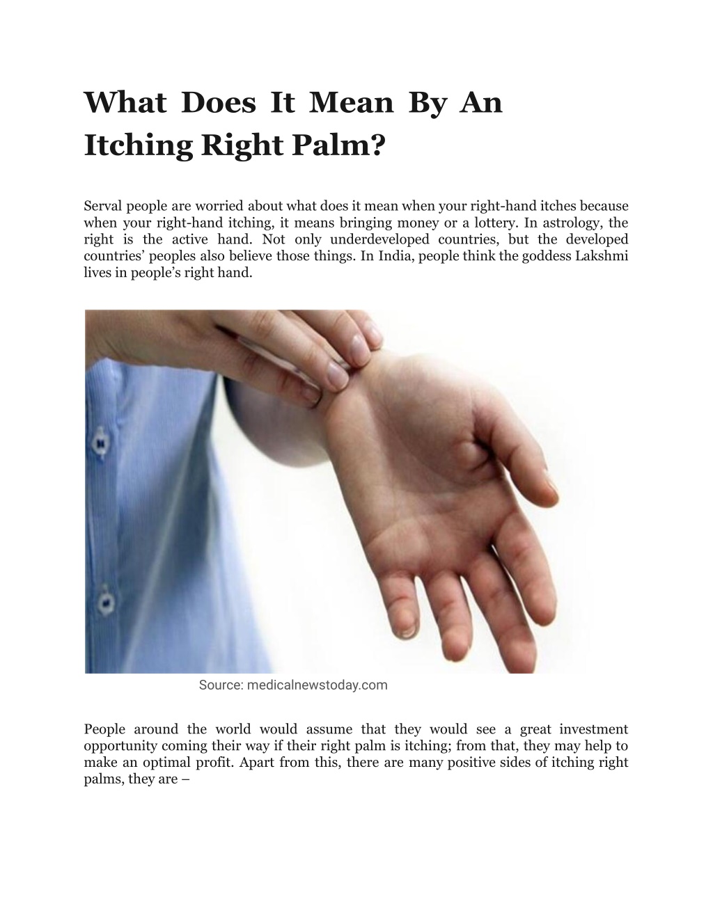 PPT Know About Left Hand Itching Meaning PowerPoint Presentation