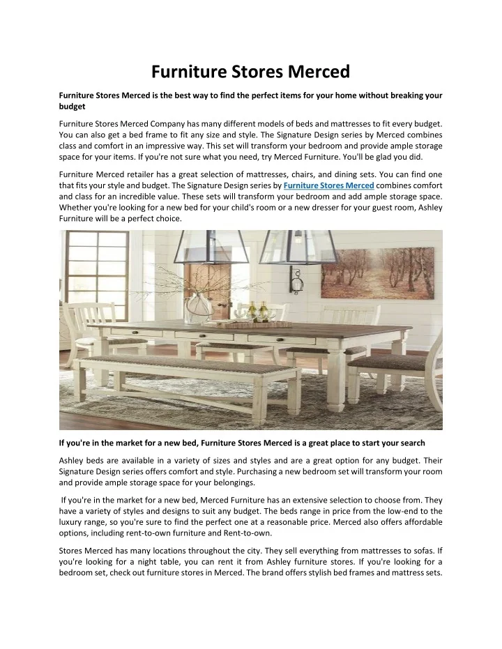 PPT Furniture Stores Merced PowerPoint Presentation, free download