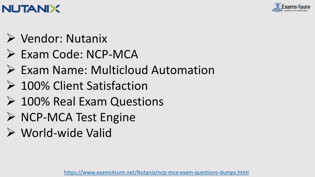 NCP-MCA Testing Engine | Sns-Brigh10