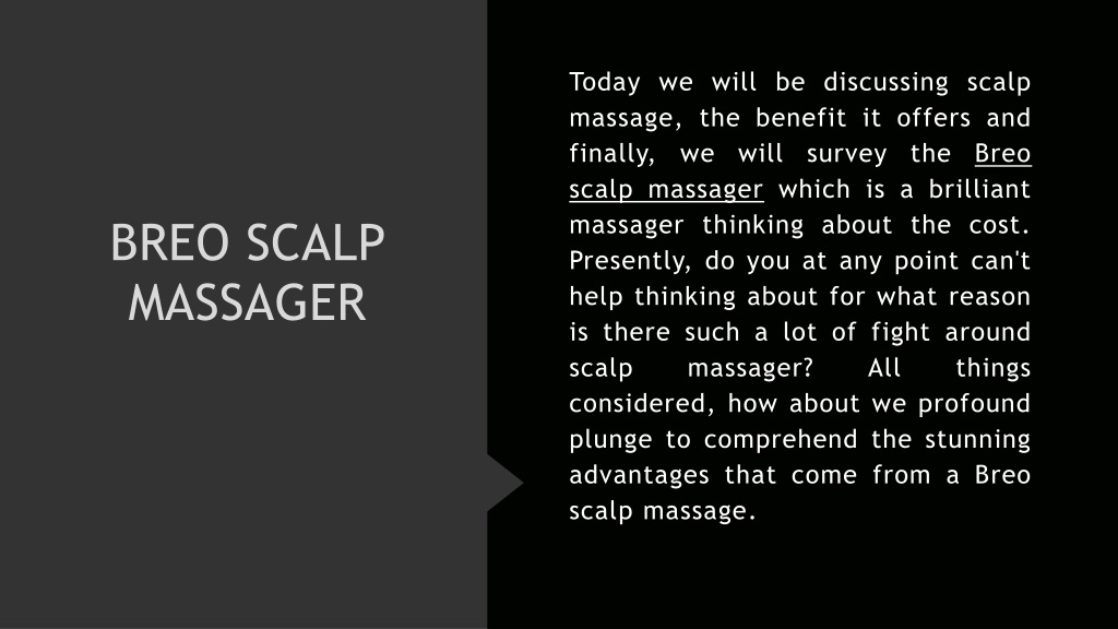 Ppt Scalp Head Massager Powerpoint Presentation Free Download Id11121950