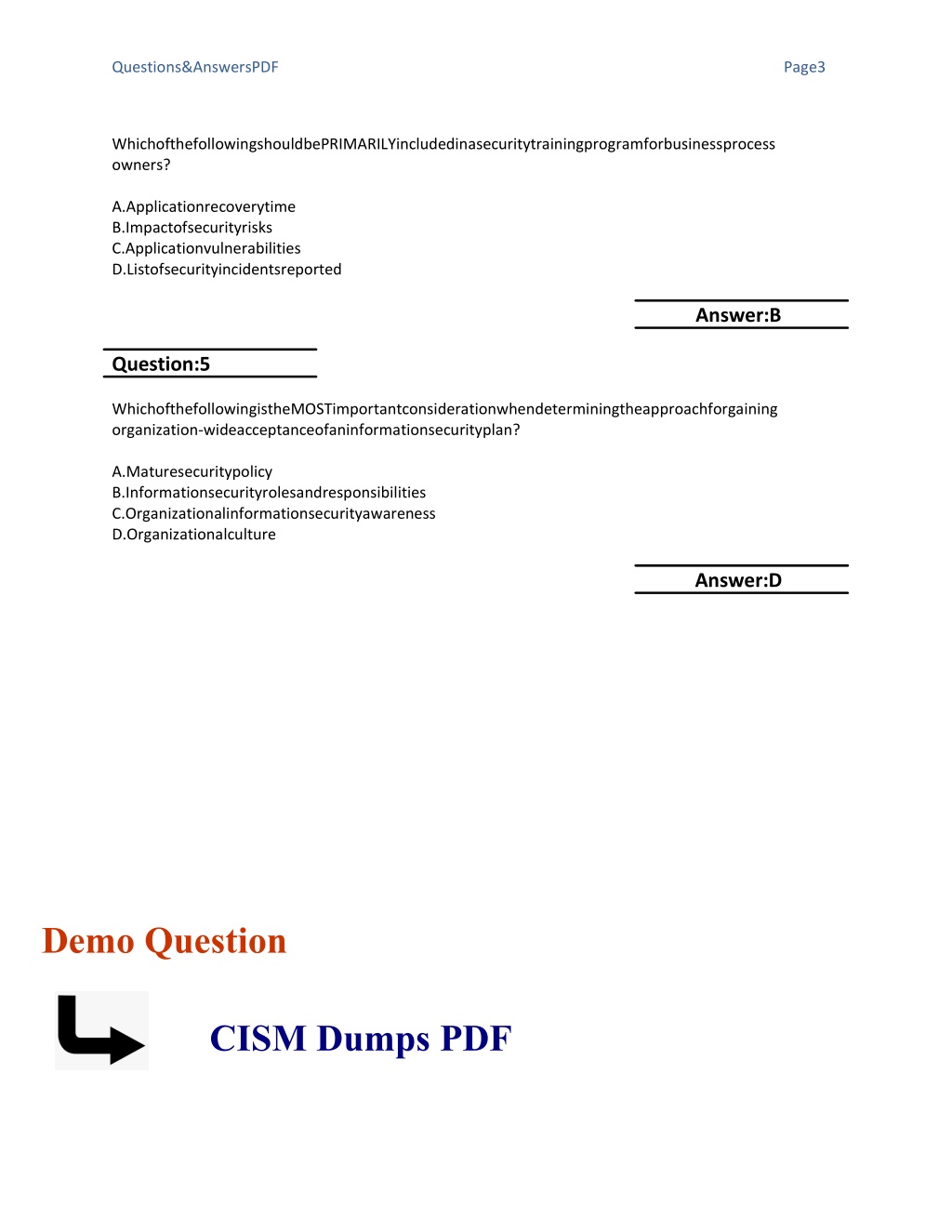 CISM Dumps Deutsch