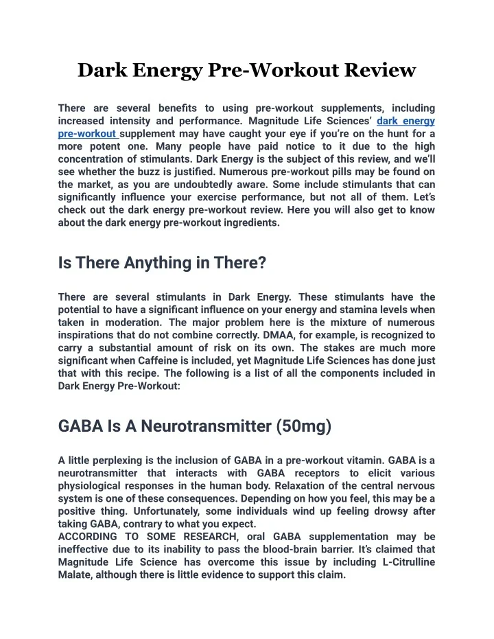 PPT Dark Energy PreWorkout Review PowerPoint Presentation, free