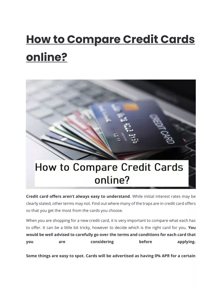 PPT - How To Compare Credit Cards Online PowerPoint Presentation, Free ...