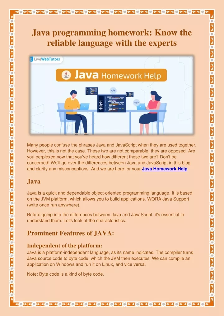 java homework help