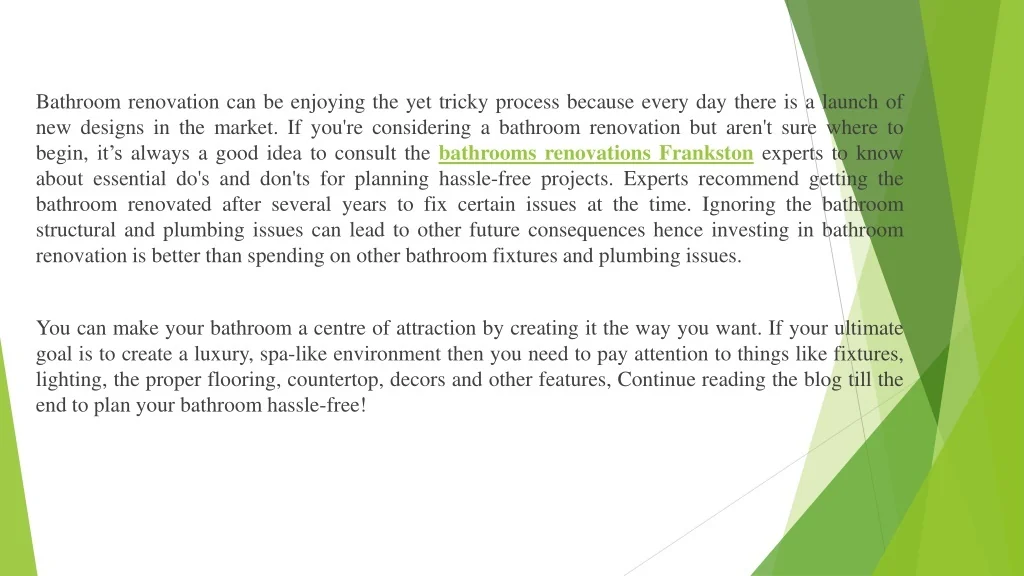 PPT - Expert Tips For Hassle-Free Bathroom Renovation PowerPoint ...