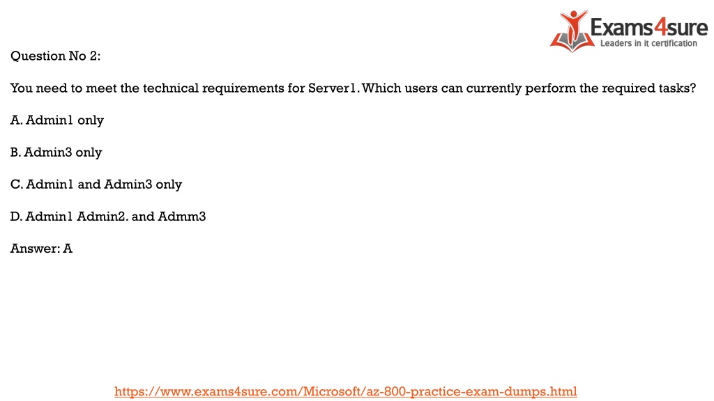 New AZ-800 Practice Materials