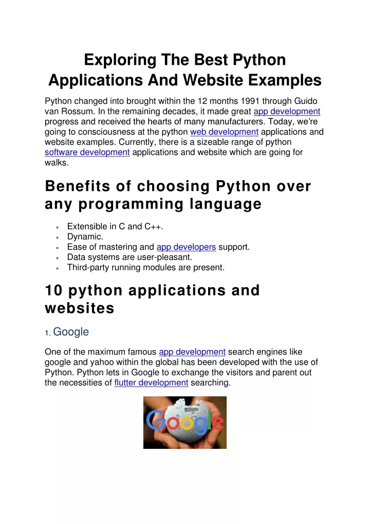 PPT - Exploring The Best Python Applications And Website Examples ...