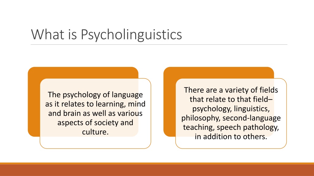 PPT - Introduction To Psycholinguistics(1) PowerPoint Presentation ...