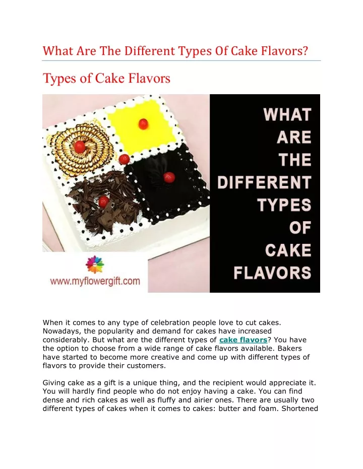 Ppt What Are The Different Types Of Cake Flavors Powerpoint Presentation Id11128901 