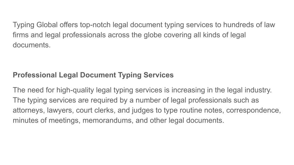 global typing assignments llc