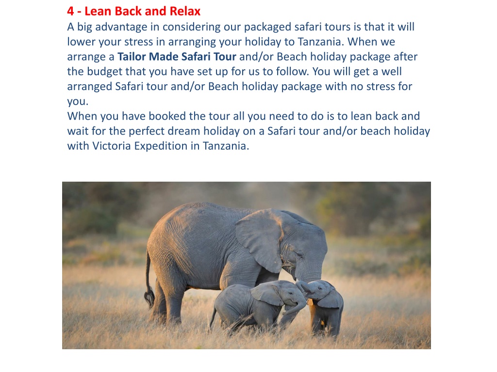 PPT - The 5 Advantages of a Tanzania Safari Tour Package PowerPoint ...