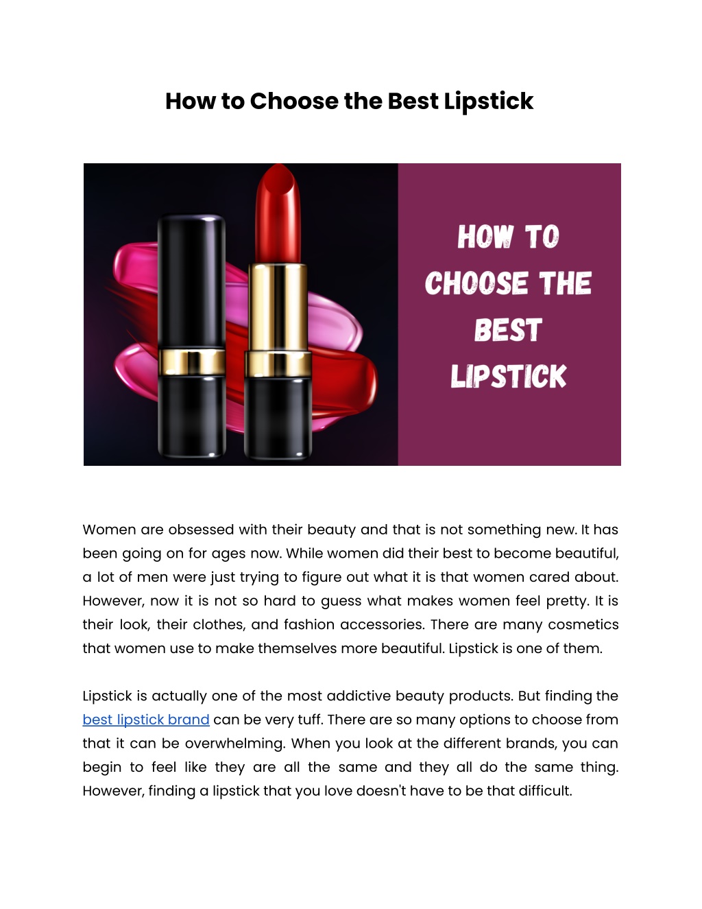 lipstick ppt presentation download