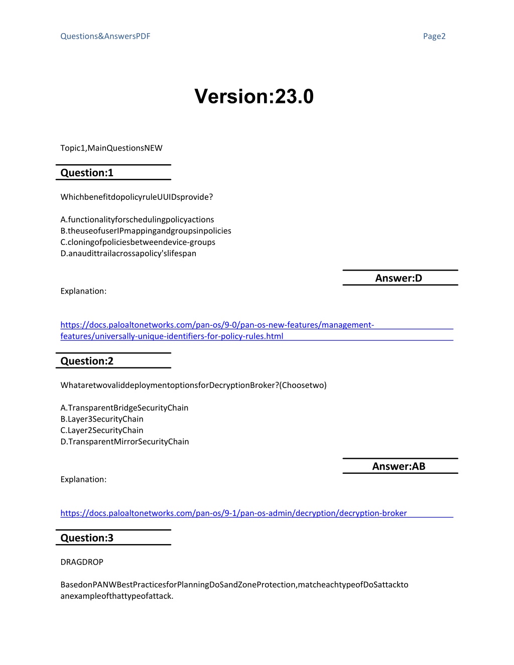 Vce PCNSE Format