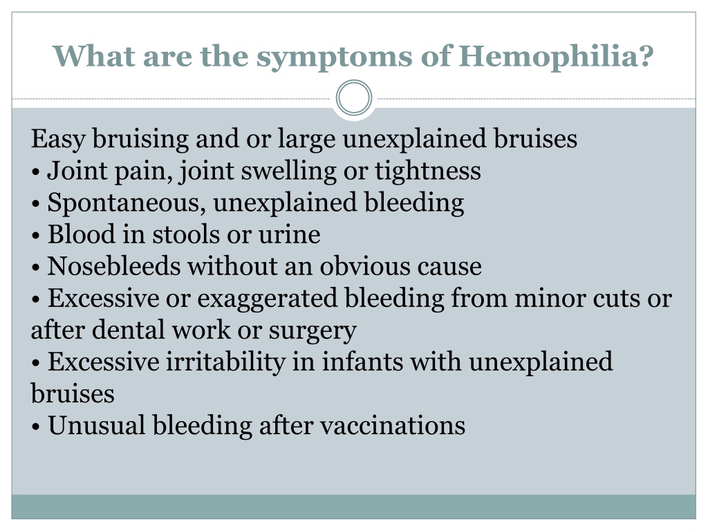 PPT - Hemophilia PowerPoint Presentation, free download - ID:11133663