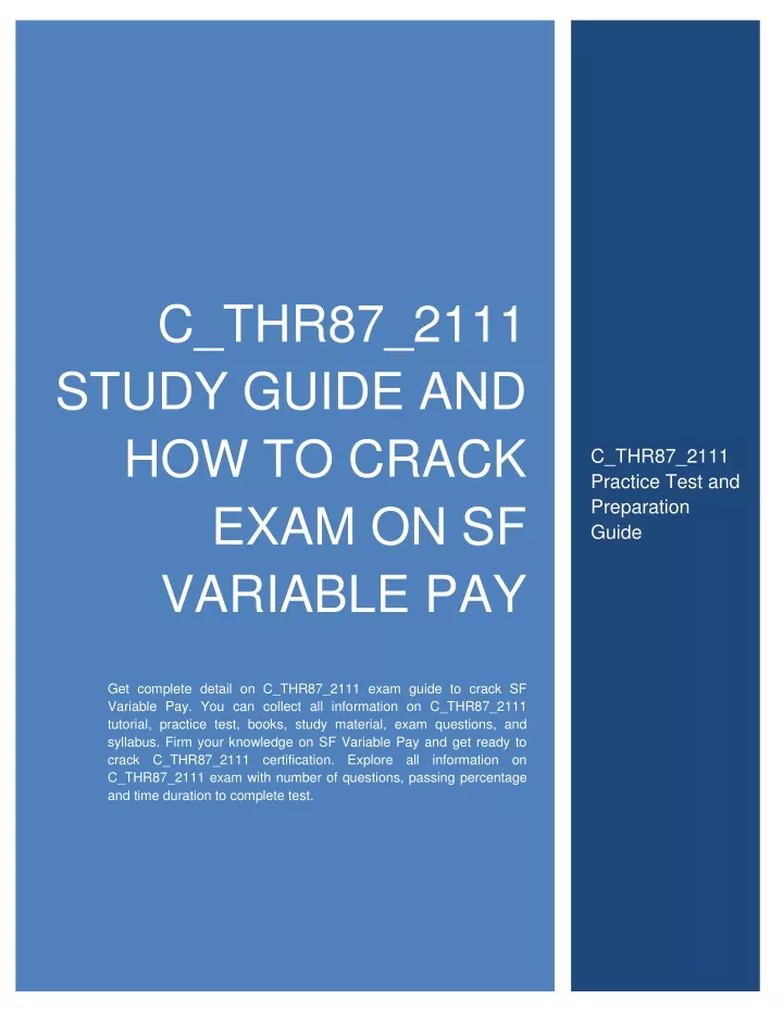 PPT - C_THR87_2111 Study Guide and How to Crack Exam on SF Variable Pay Sns-Brigh10