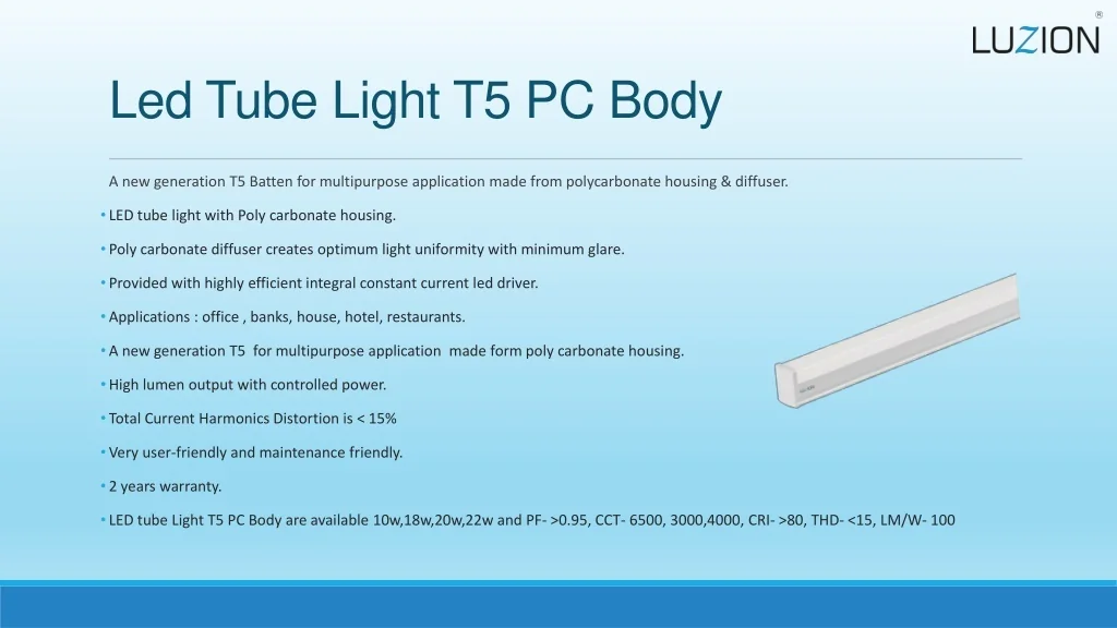 PPT - LED Tube lights Manufacturer & Exporter in India PowerPoint ...