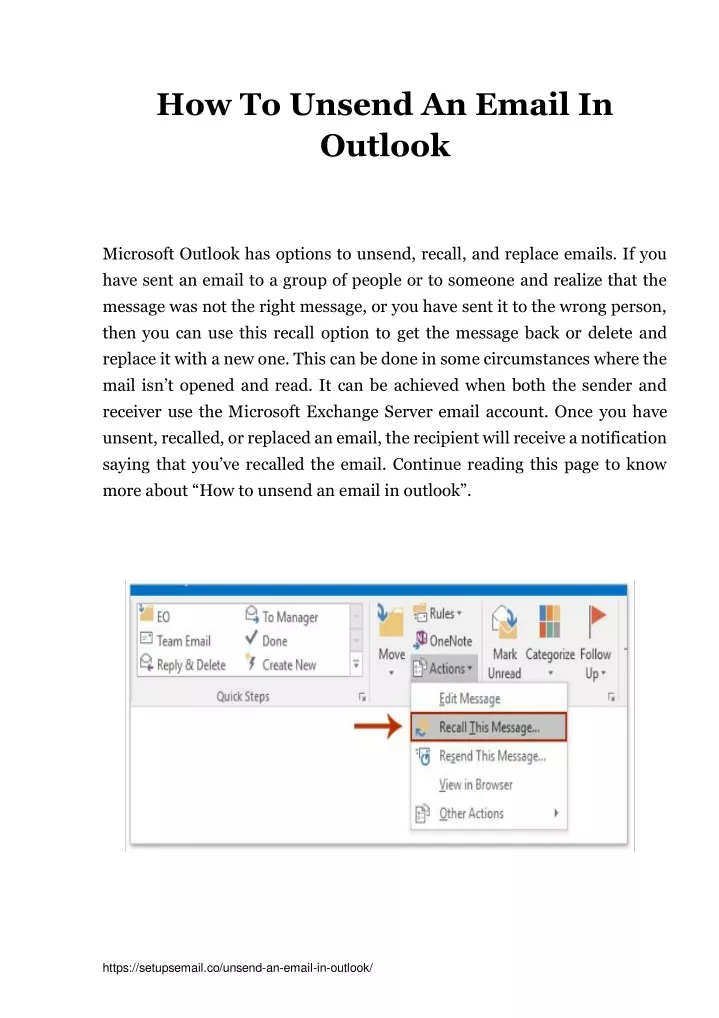 PPT (Fix) How To Unsend An Email In outlook Complete Guide