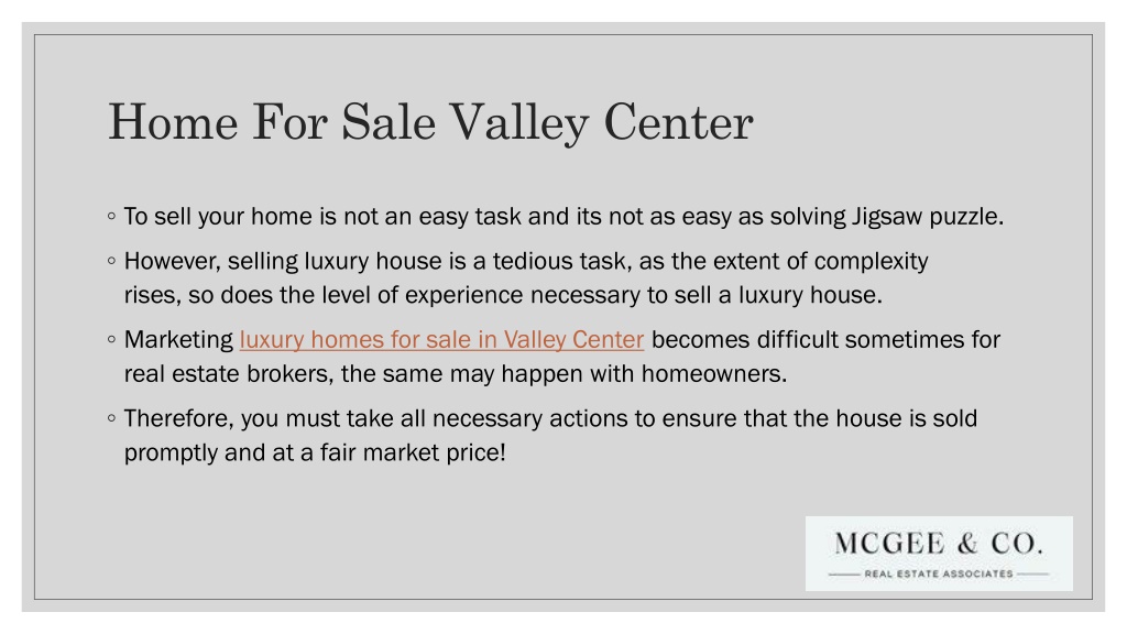 PPT Prepare Your Luxury Home For Sale In Valley Center PowerPoint