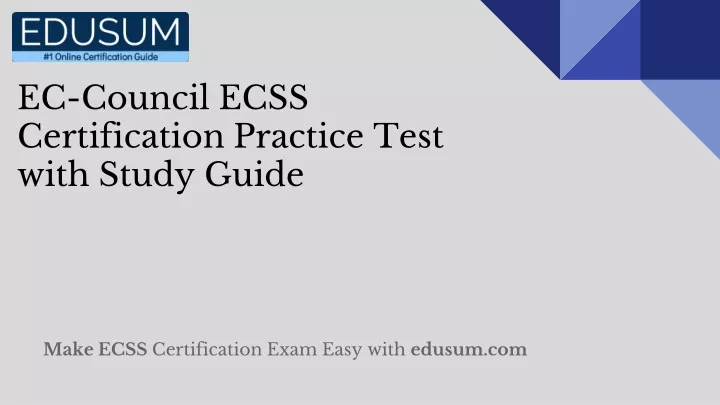 ECSS Zertifizierungsfragen