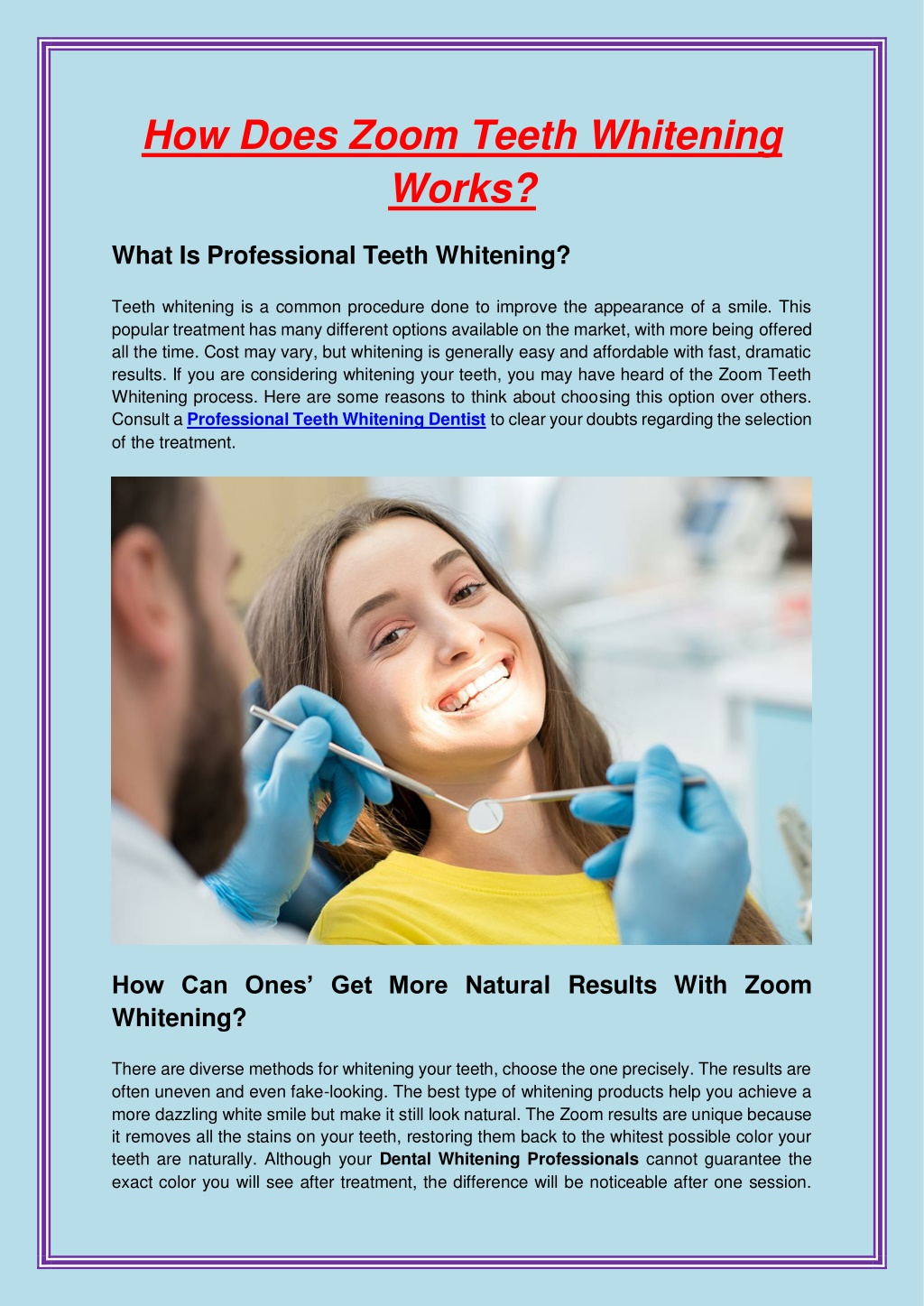 PPT - How Does Zoom Teeth Whitening Works PowerPoint Presentation, free ...