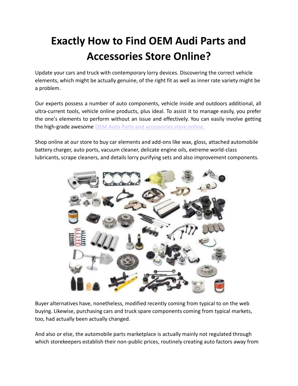 PPT - Exactly How to Find OEM Audi Parts and Accessories Store Online