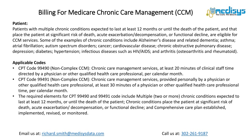 PPT Billing For Medicare Chronic Care Management CCM PowerPoint 