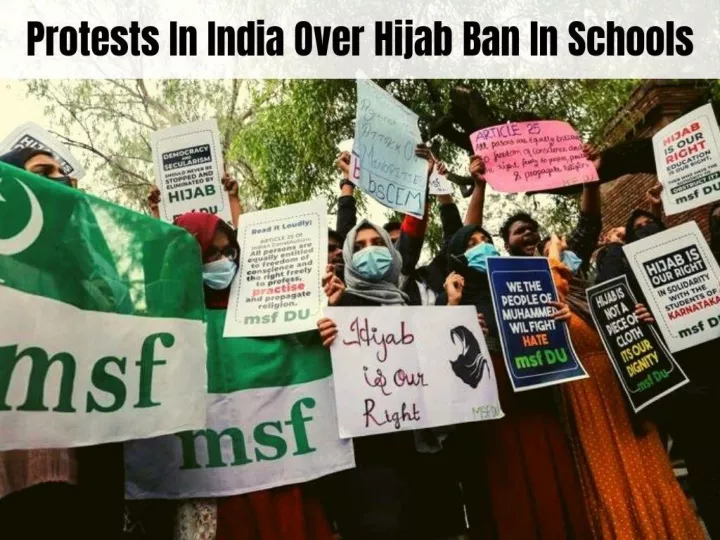 protests in india over hijab ban in schools n.
