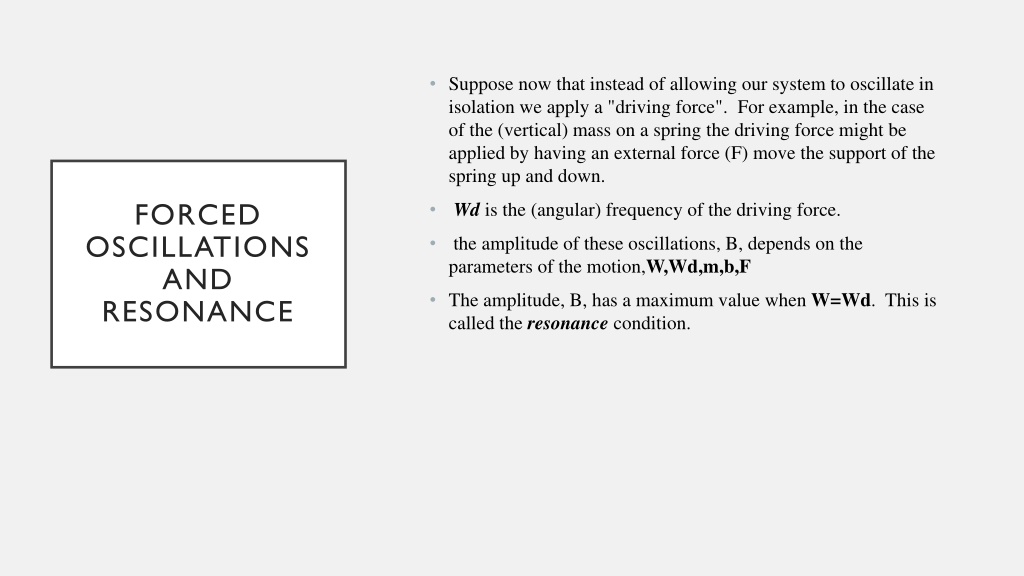 PPT - Forced Oscillations And Resonance PowerPoint Presentation, Free ...