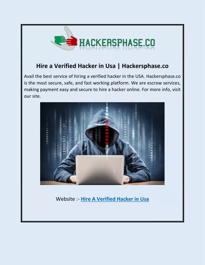 PPT - Hire a Verified Hacker in Usa | Hackersphase.co PowerPoint ...