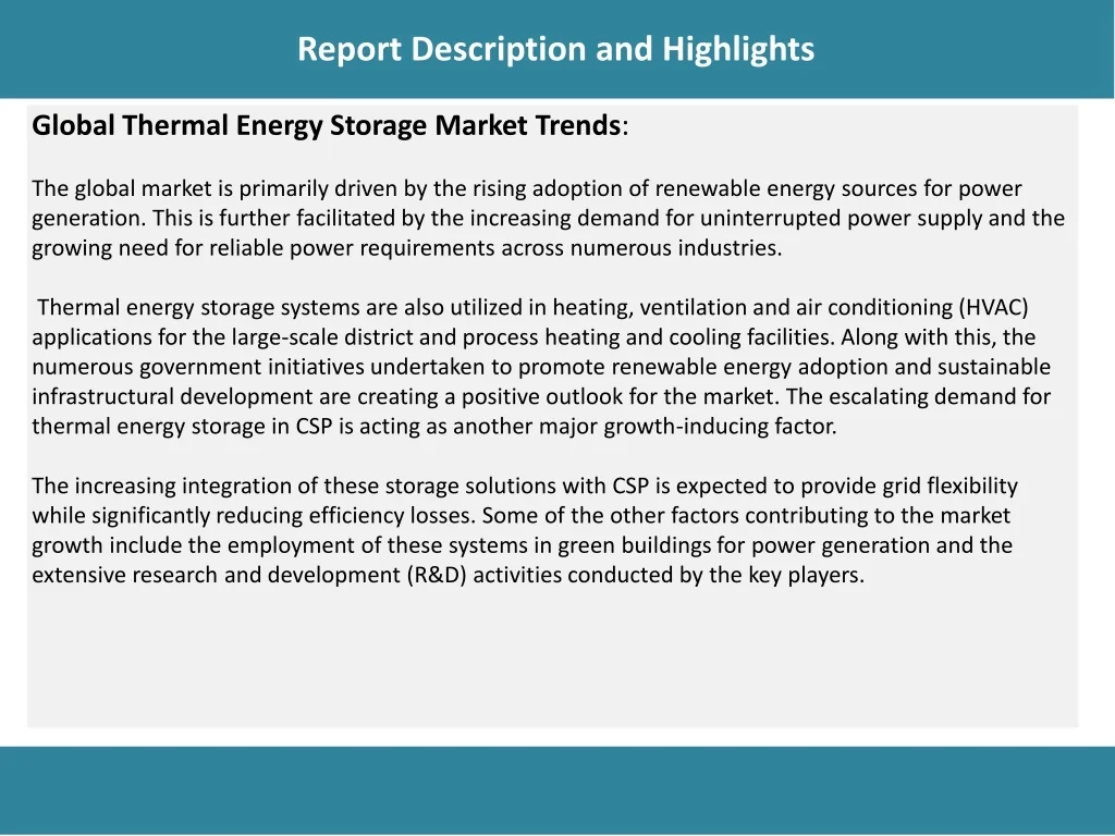 PPT - Global Thermal Energy Storage Market PDF, Size, Share,Report 2022 ...