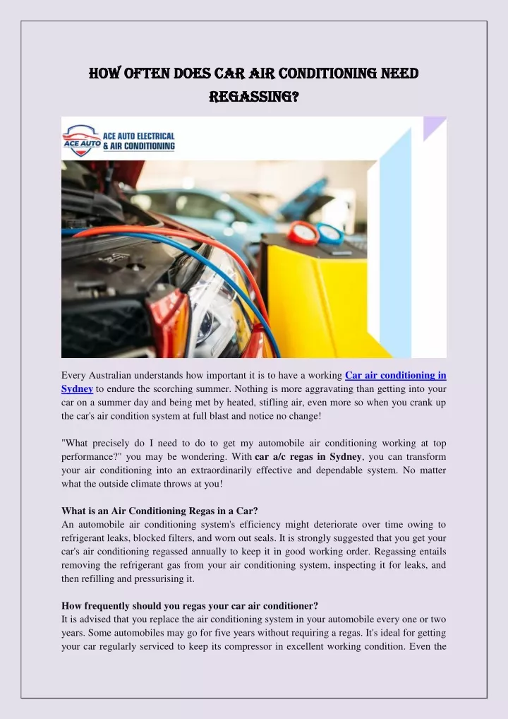 PPT How Often Does Car Air Conditioning Need Regassing PowerPoint Presentation ID11147778