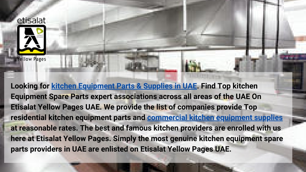 PPT Residential & Commercial Kitchen Equipment Parts & Supplies