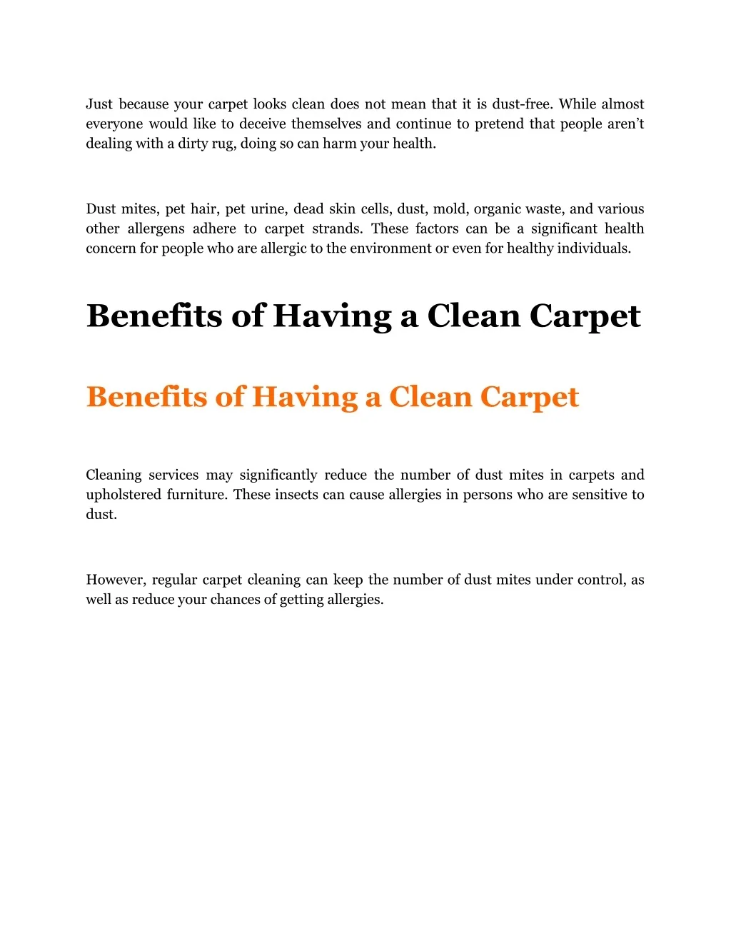 PPT - Home Health 101_ Benefits of Having a Clean Carpet PowerPoint ...