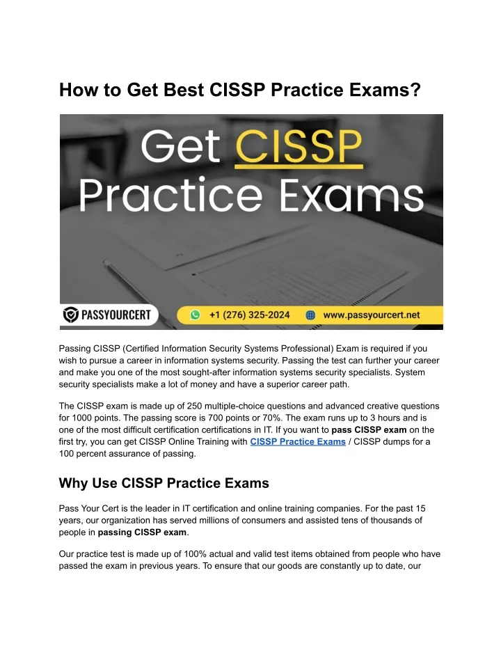 PPT - How To Get Best CISSP Practice Exams? PowerPoint Presentation ...