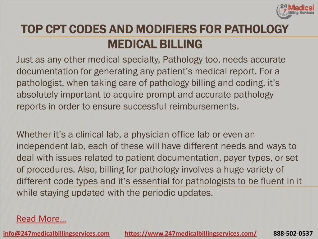 PPT - Top CPT Codes And Modifiers For Pathology Medical Billing PDF ...