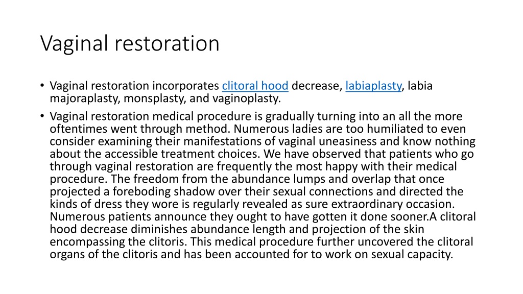 Ppt Vaginal Rejuvenation Powerpoint Presentation Free Download Id