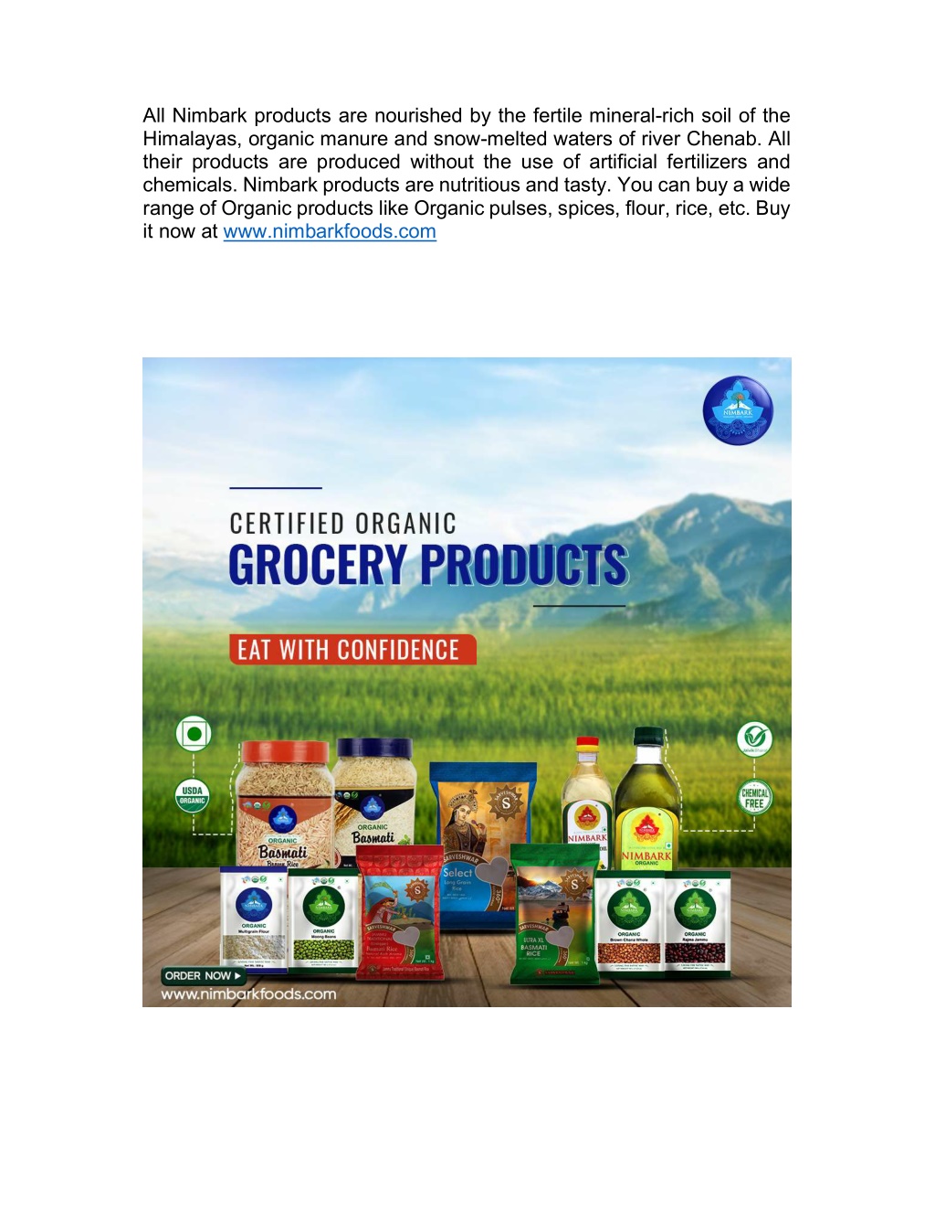 PPT - Organic Products Website | Nimbark Foods PowerPoint Presentation ...