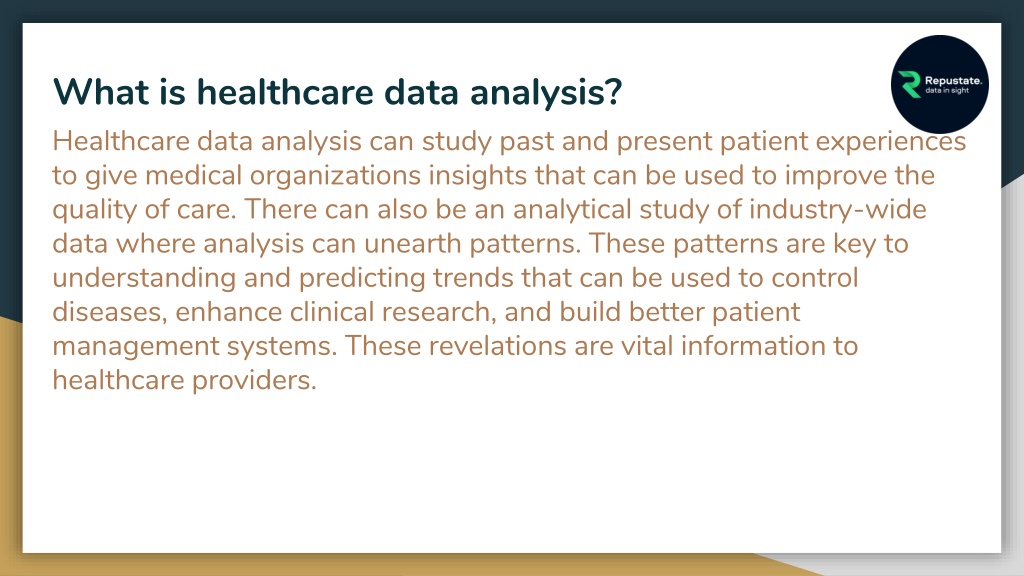 PPT Analyzing Healthcare Data PowerPoint Presentation Free Download 