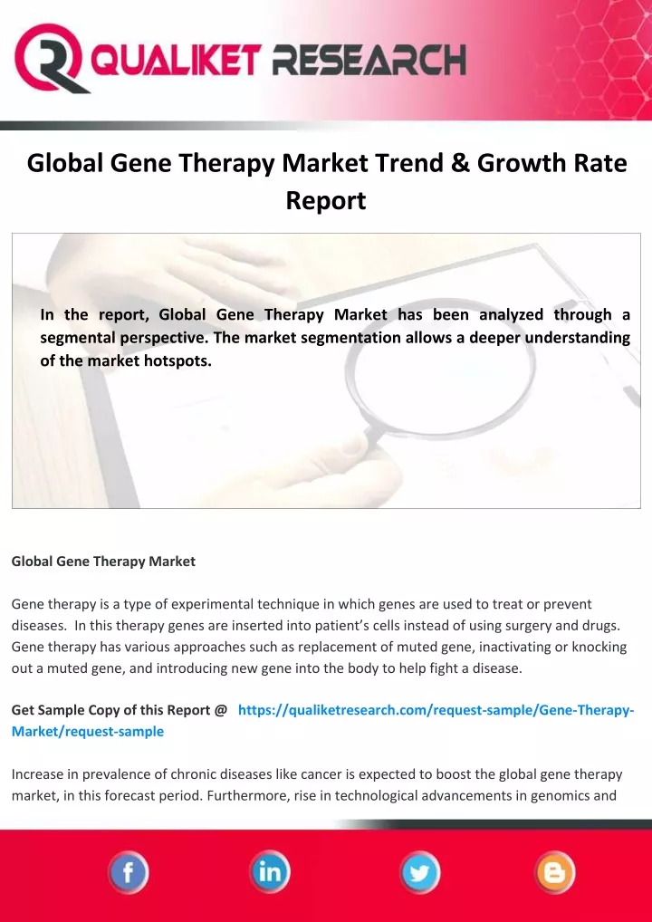 PPT - Global Gene Therapy Market PowerPoint Presentation, Free Download ...