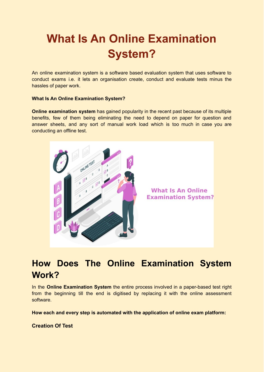 presentation on online examination system