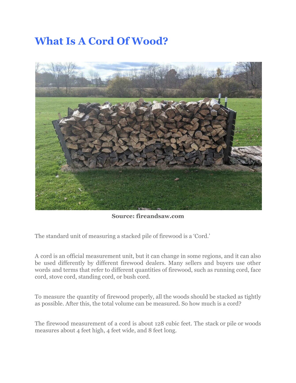 PPT - How Much is a Cord of Wood_ Firewood Size, Cost, & Types ...