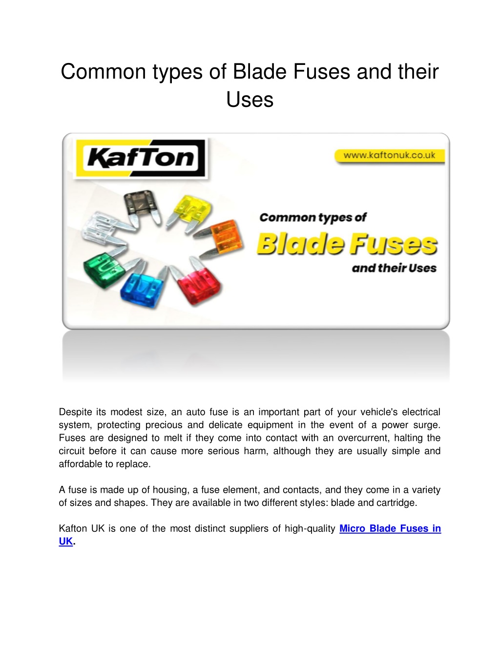 PPT - Common Types Of Blade Fuses And Their Uses PowerPoint ...