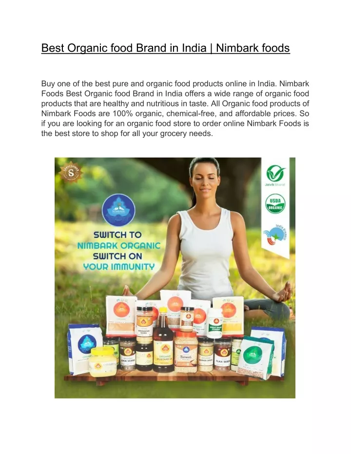 ppt-best-organic-food-brand-in-india-nimbark-foods-powerpoint