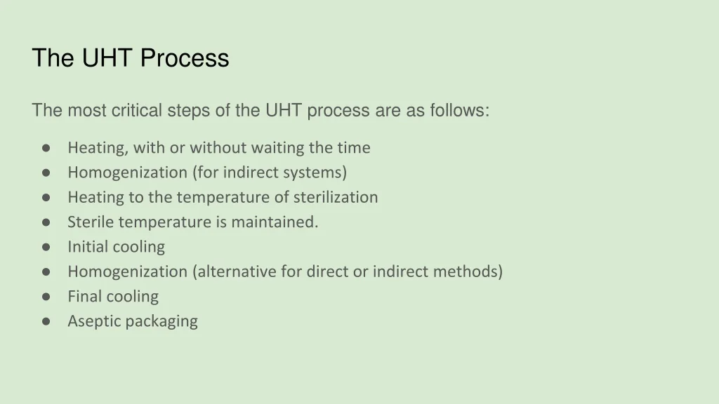 Uht Process PPT - What Is Ultra High Temperature (UHT) Processing Of Milk ...