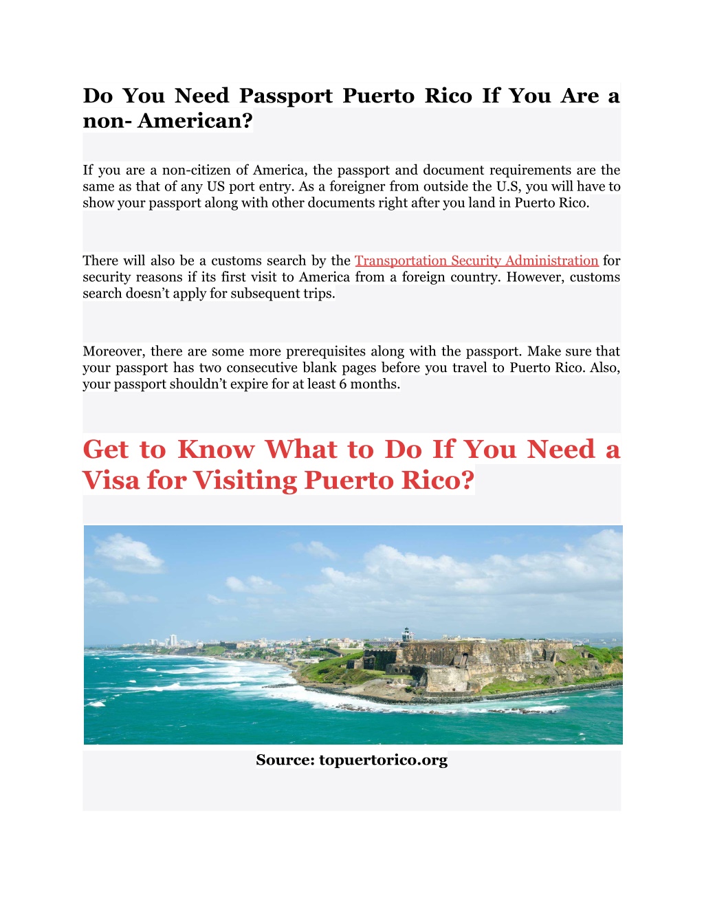 PPT Do You Need a Passport to Go to Puerto Rico PowerPoint