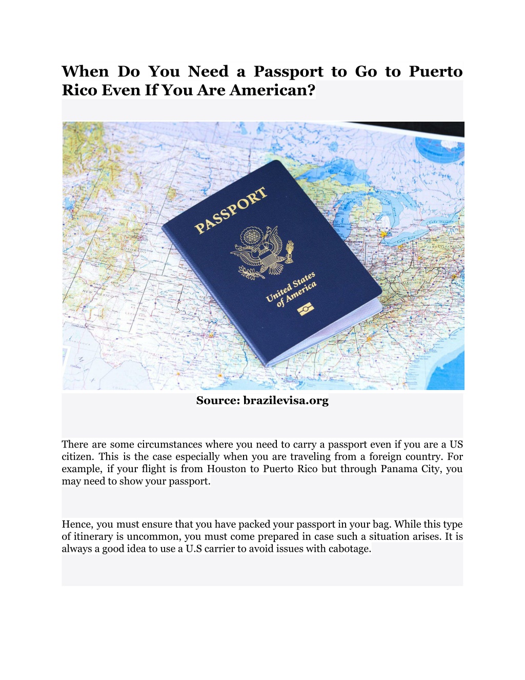 PPT Do You Need a Passport to Go to Puerto Rico PowerPoint